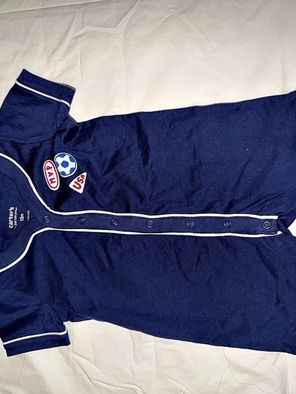 carter's Baby Blue Soccer One-Piece Size 12M